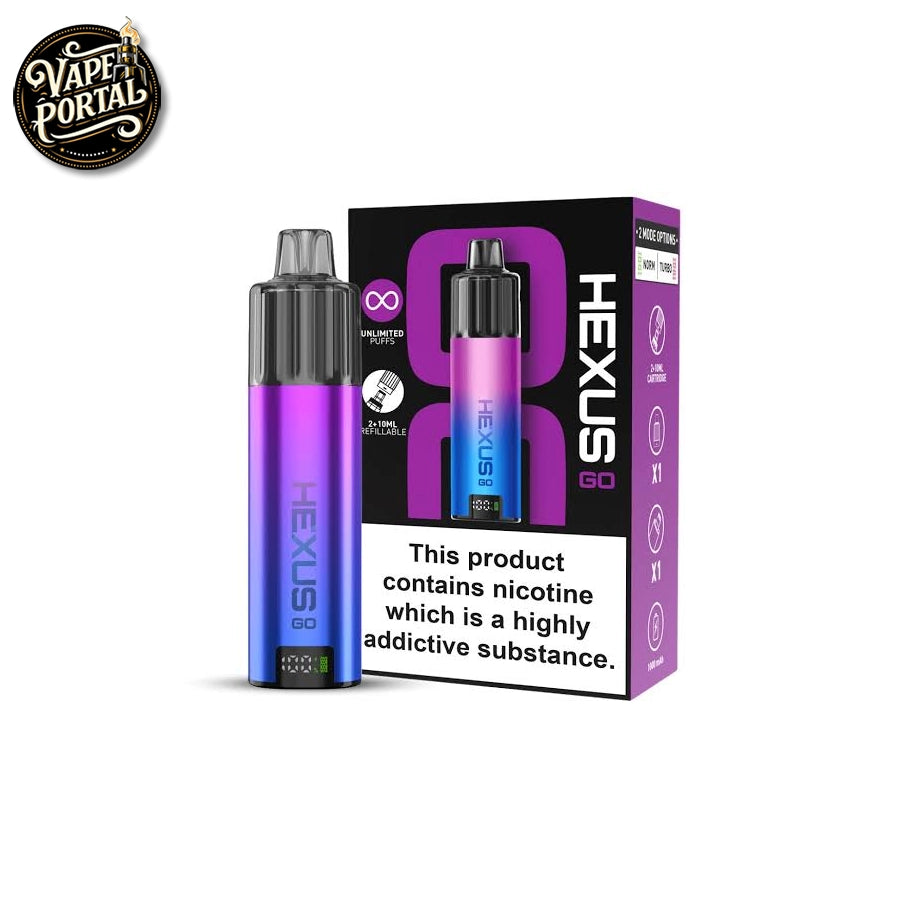 Hexus Go 2+10 Vape Pod Kit Purple Blue