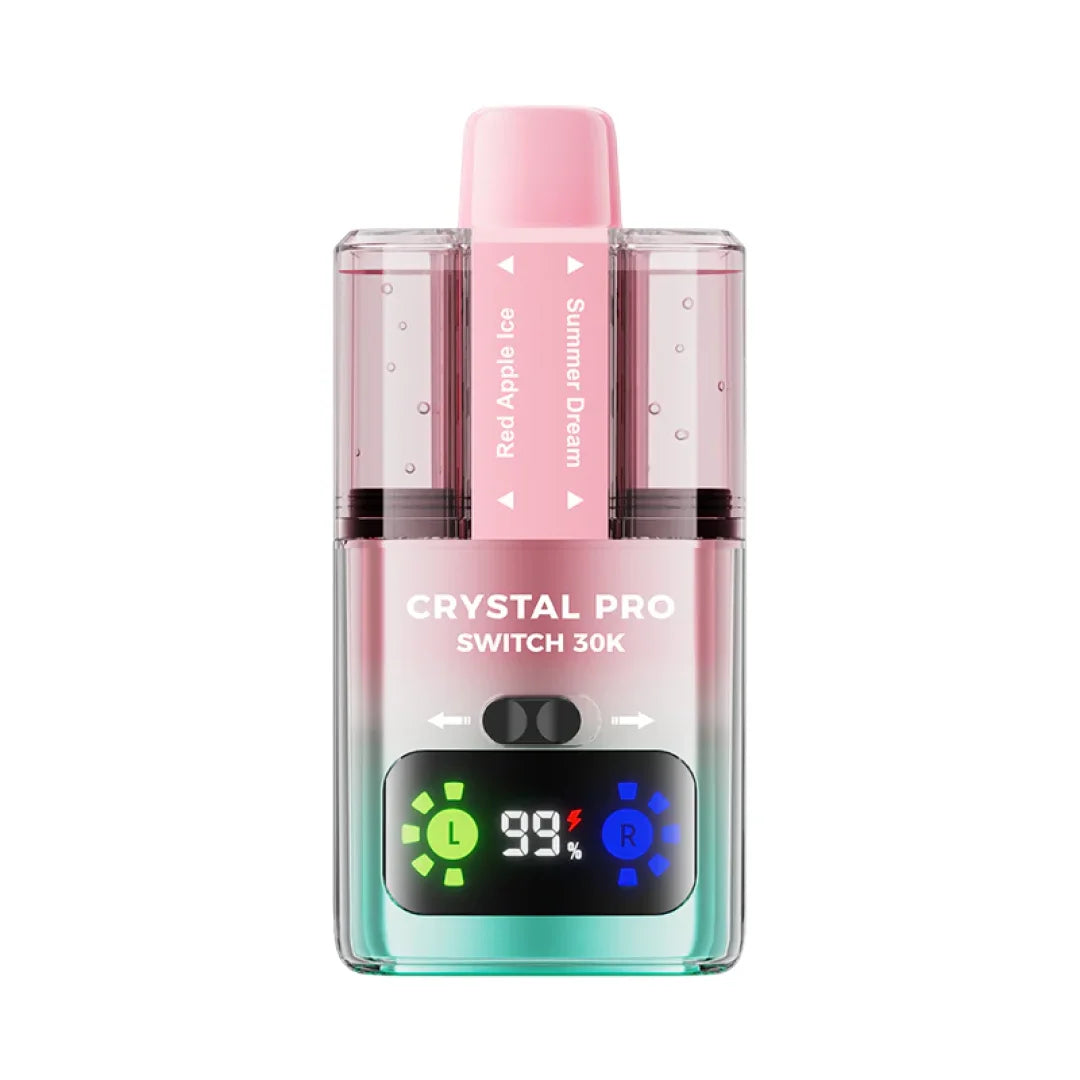 Crystal Pro Switch 30K – 30000 Puffs, HD Display & Mesh Coil