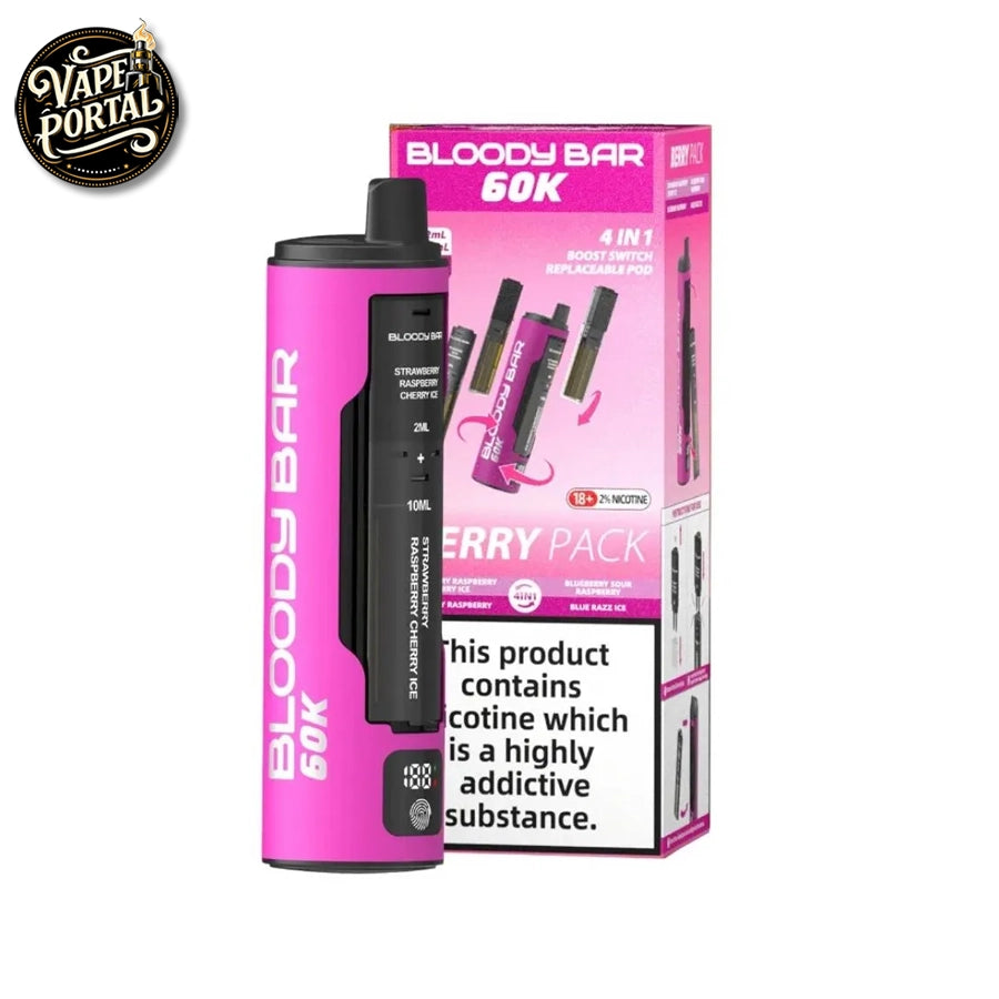 Bloody Bar 60K 4 in 1 Prefilled Pod Vape Kit Berry Pack