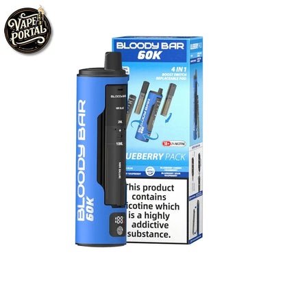 Bloody Bar 60K 4 in 1 Prefilled Pod Vape Kit Blueberry Pack