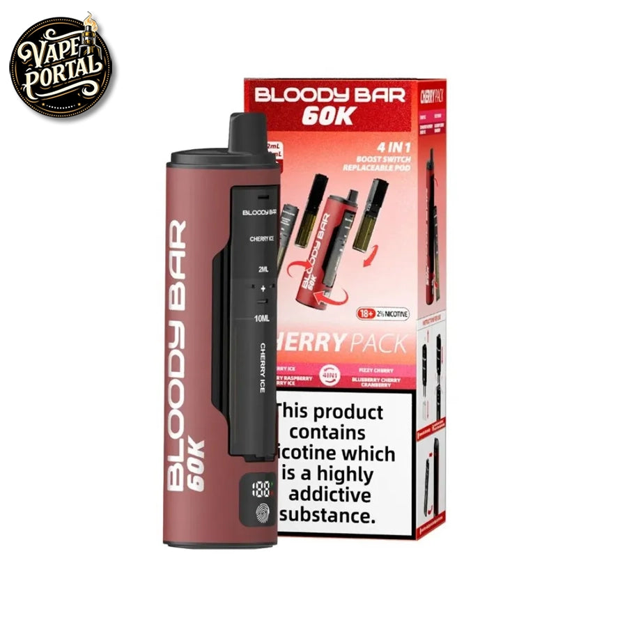 Bloody Bar 60K 4 in 1 Prefilled Pod Vape Kit Cherry Pack