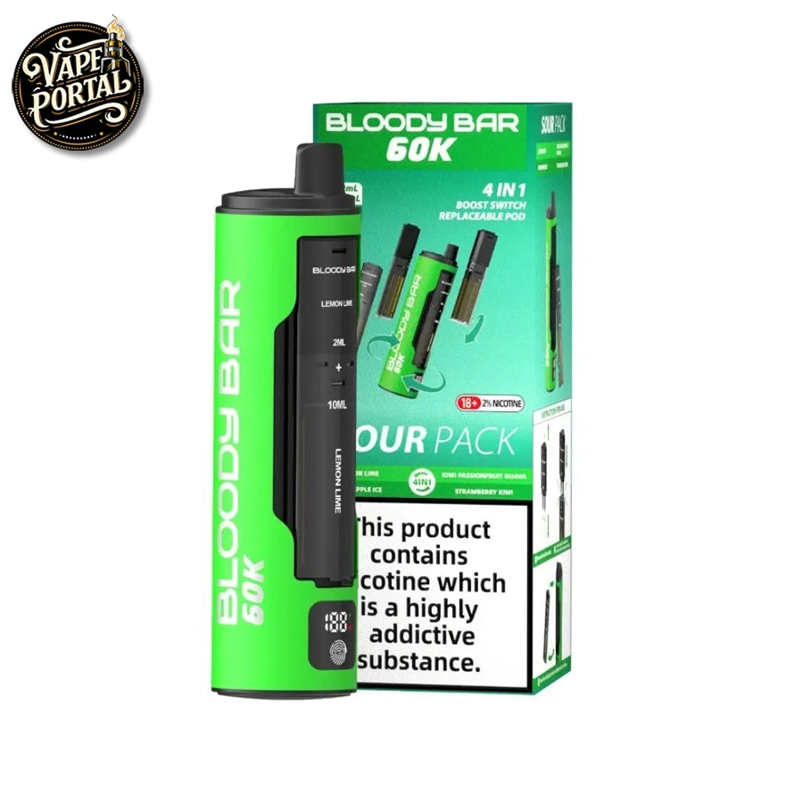 Bloody Bar 60K 4 in 1 Prefilled Pod Vape Kit Sour Pack
