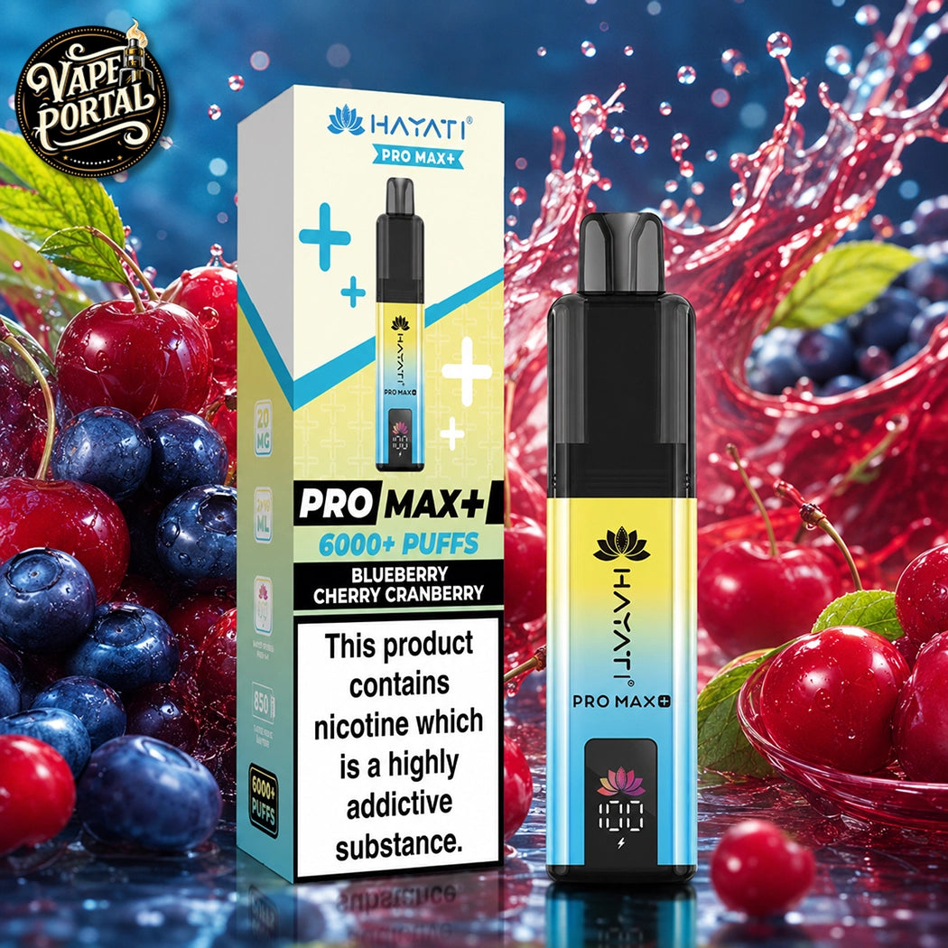 Hayati Pro Max+ 6000 Puffs Blueberry Cherry Cranberry