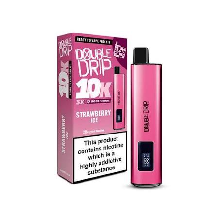 Double Drip 10K Prefilled Pod Kit Strawberry Ice