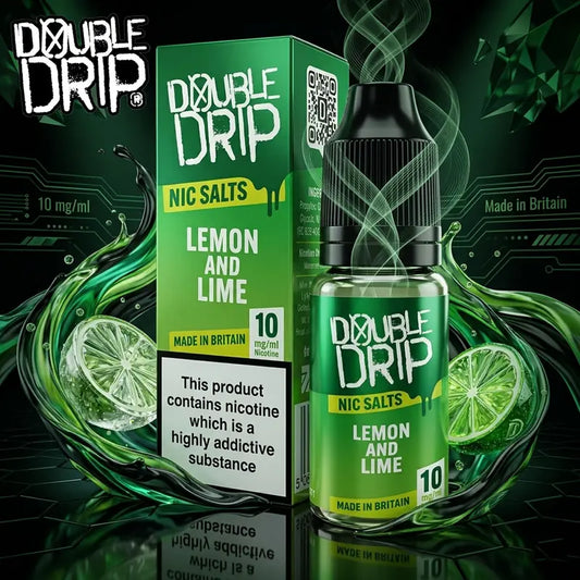 Double Drip Nic Salts Lemon and Lime 10ml E-Liquid