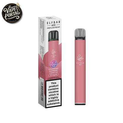 Elf Bar 600 Prefilled Pod Kit Strawberry Raspberry Cherry Ice