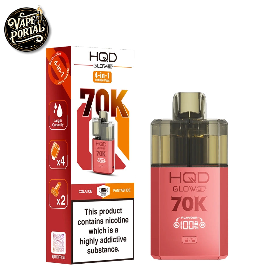 HQD Glow Air 70K Pod Kit Cola Ice & Fantasi Ice