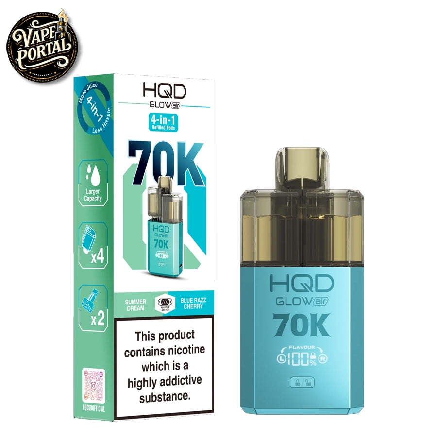 HQD Glow Air 70K Pod Kit Summer Dream & Blue Razz Cherry