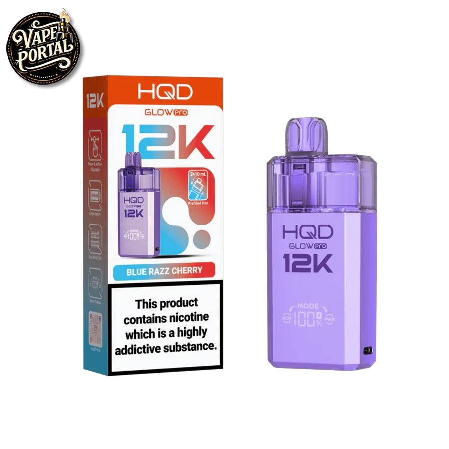 HQD Glow Pro 12K Replacement Pod Kit Blue Razz Cherry