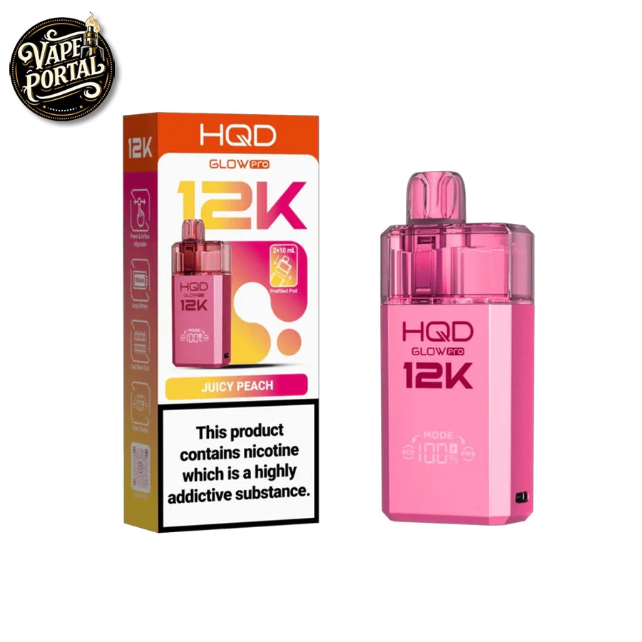 HQD Glow Pro 12K Replacement Pod Kit Juicy Peach