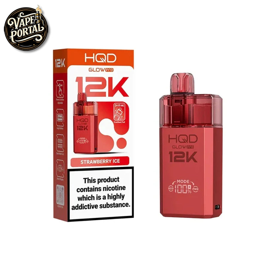 HQD Glow Pro 12K Replacement Pod Kit Strawberry Ice