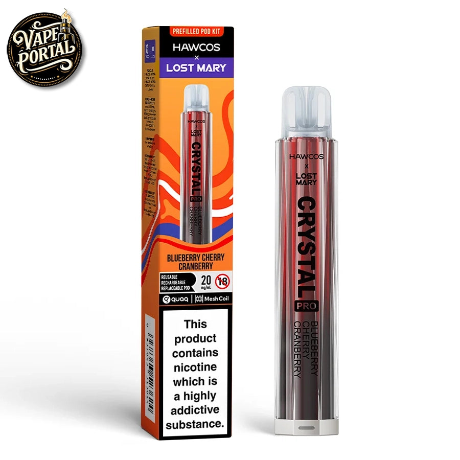 Hawcos x Lost Mary Crystal Pro Prefilled Pod Kit Blueberry Cherry Cranberry