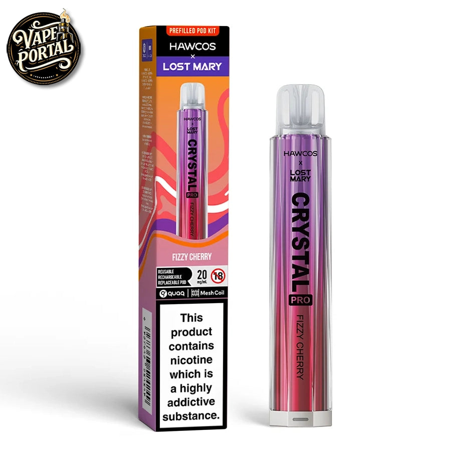 Hawcos x Lost Mary Crystal Pro Prefilled Pod Kit Fizzy Cherry