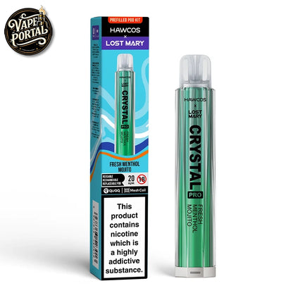 Hawcos x Lost Mary Crystal Pro Prefilled Pod Kit Fresh Menthol Mojito