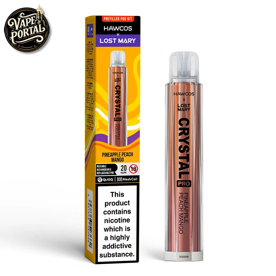 Hawcos x Lost Mary Crystal Pro Prefilled Pod Kit Pineapple Peach Mango