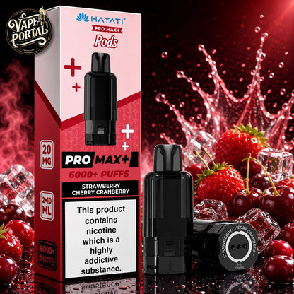 Hayati Pro Max Plus 6000 Pods  Strawberry Cherry Cranberry