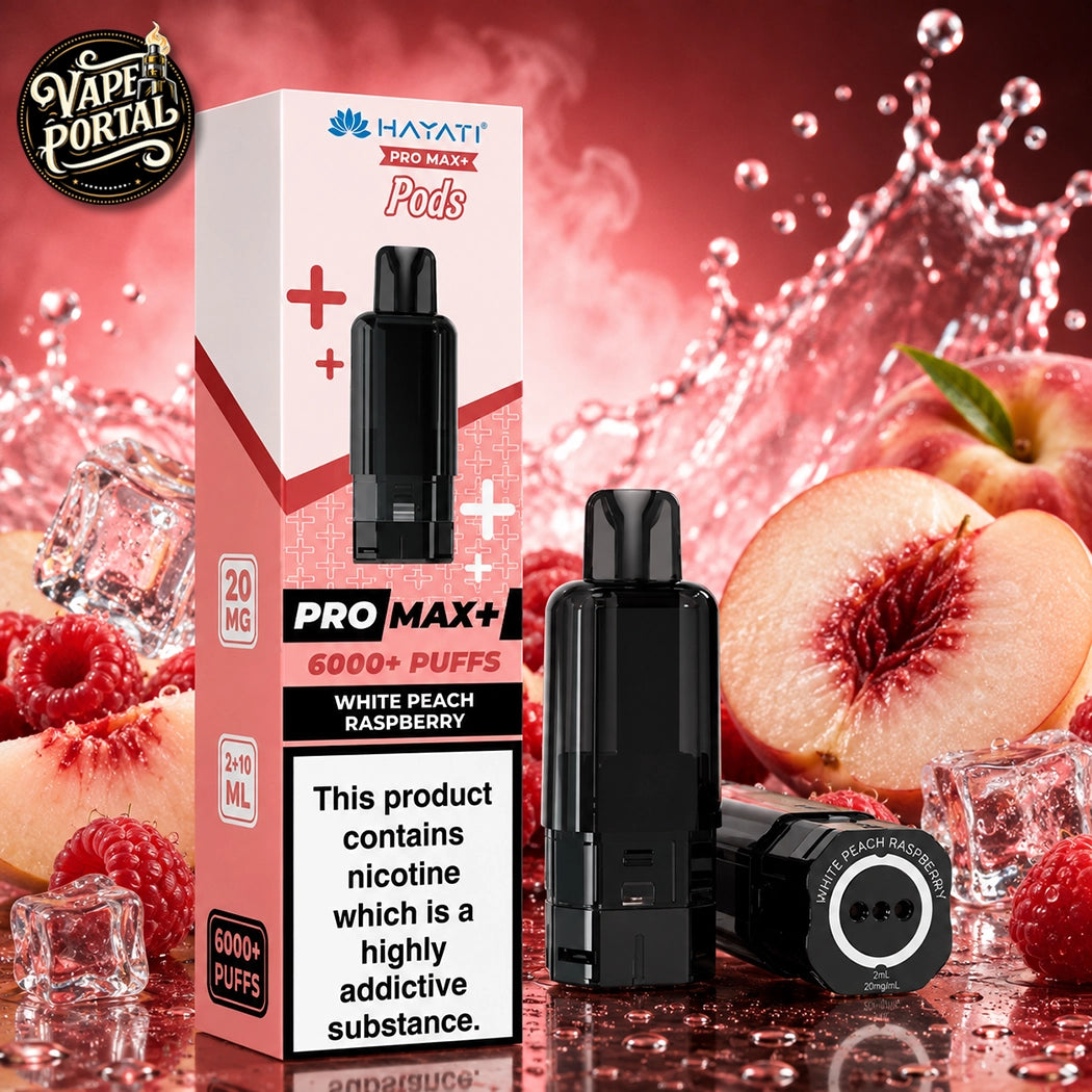 Hayati Pro Max Plus 6000 Pods White Peach Raspberry