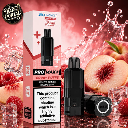 Hayati Pro Max Plus 6000 Pods White Peach Raspberry