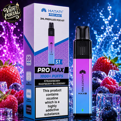 Hayati Pro Max S1 Prefilled Pod Kit Strawberry Raspberry Blueberry