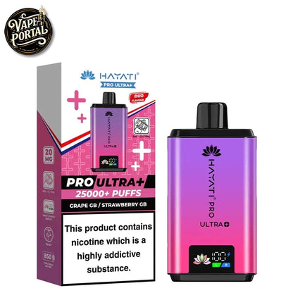 Hayati Pro Ultra Plus 25000 Prefilled Pod Kit Grape GB Strawberry GB