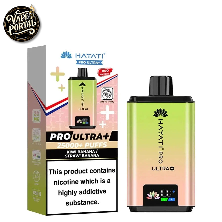Hayati Pro Ultra Plus 25000 Prefilled Pod Kit Kiwi Banana Straw Banana
