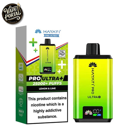 Hayati Pro Ultra Plus 25000 Prefilled Pod Kit Lemon Lime