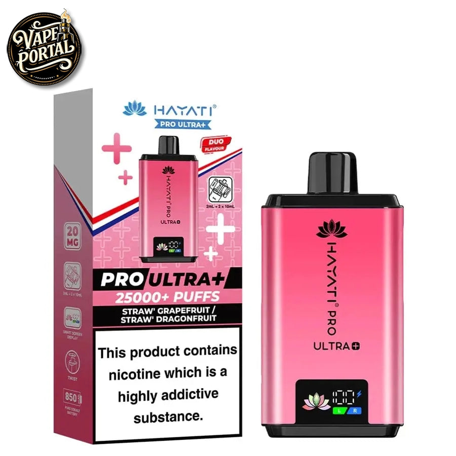 Hayati Pro Ultra Plus 25000 Prefilled Pod Kit Straw Grapefruit Straw-Dragonfruit