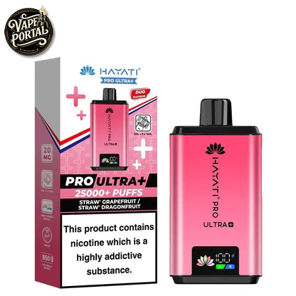 Hayati Pro Ultra Plus 25000 Prefilled Pod Kit Straw Grapefruit Straw-Dragonfruit