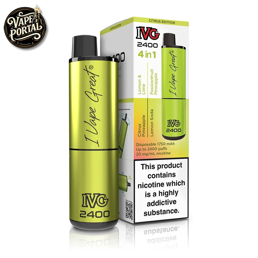IVG 4 In 1 2400 Puffs Pod Kit Citrus Edition 