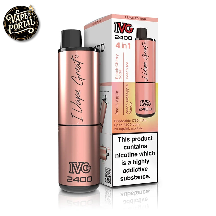 IVG 4 In 1 2400 Puffs Pod Kit Peach Edition