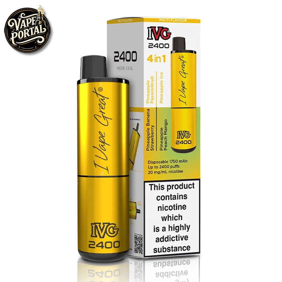IVG 4 In 1 2400 Puffs Pod Kit Pineapple Edition