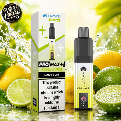 Hayati Pro Max+ 6000 Puffs Lemon and Lime