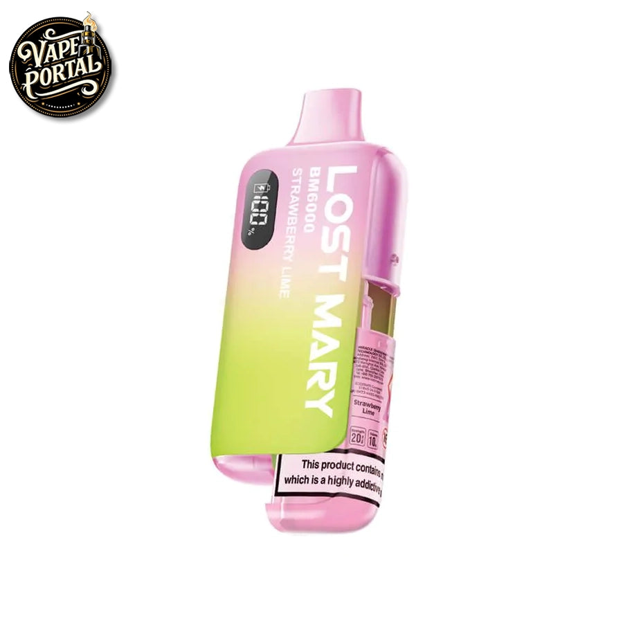 Lost Mary BM6000 Refillable Vape Kit Strawberry Lime