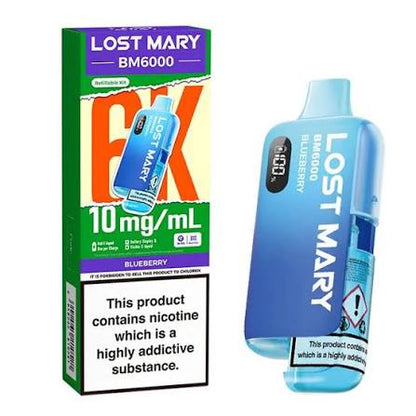 Lost Mary BM6000 Zero Nicotine Prefilled Pod Kit Blueberry