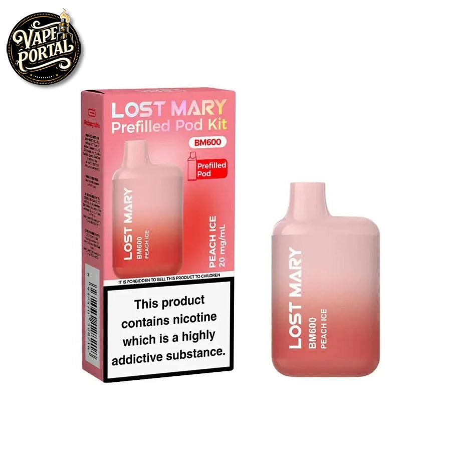 Lost Mary BM600 Prefilled pod Kit Peach Ice