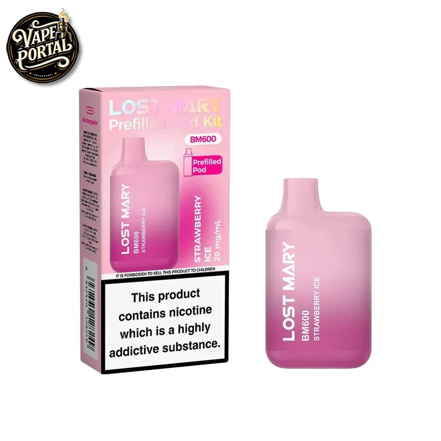 Lost Mary BM600 Prefilled pod Kit Strawberry Ice