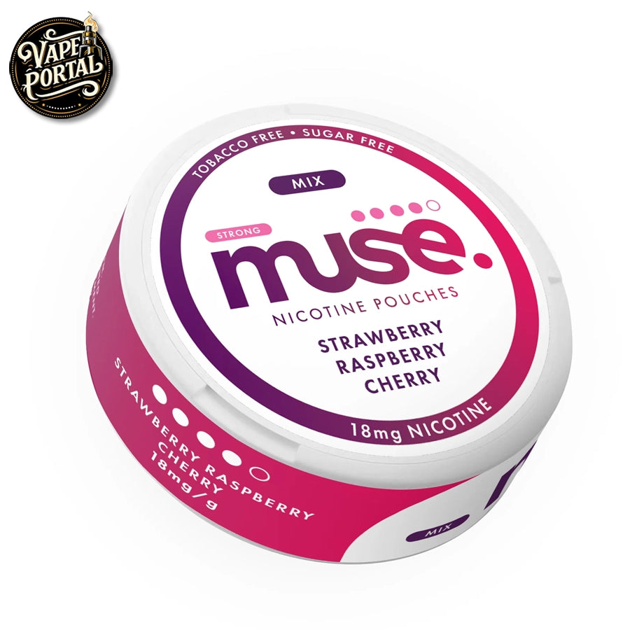 Muse Nicotine Pouches (SNUS) 18mg Strawberry Raspberry Cherry