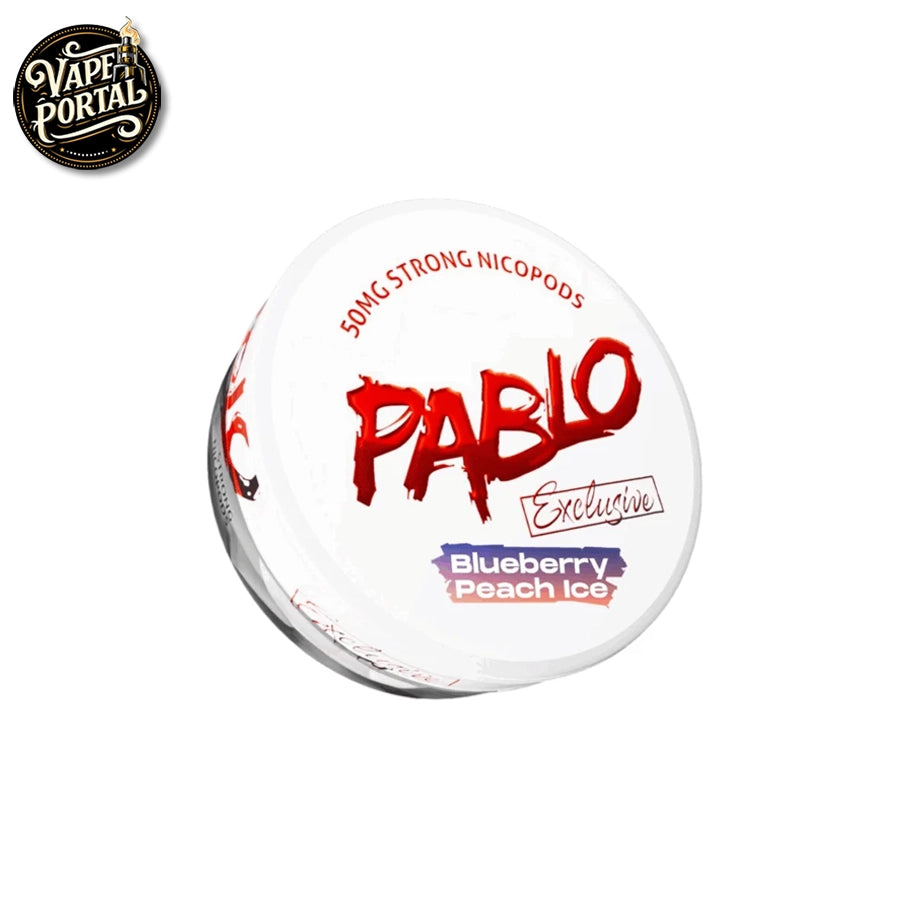 Pablo Exclusive Snus 50mg Nicotine Pouches Blueberry Peach Ice