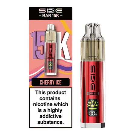 SKE Bar 15K Puffs Prefilled Pod Kit Cherry Ice