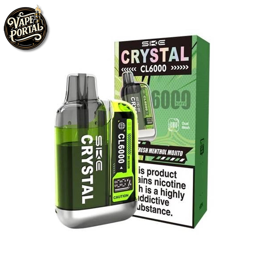 SKE Crystal CL6000 Prefilled Vape Kit Fresh Menthol Mojito