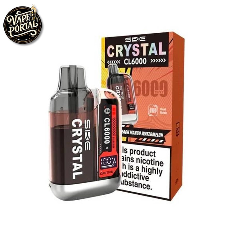 SKE Crystal CL6000 Prefilled Vape Kit Peach Mango Watermelon