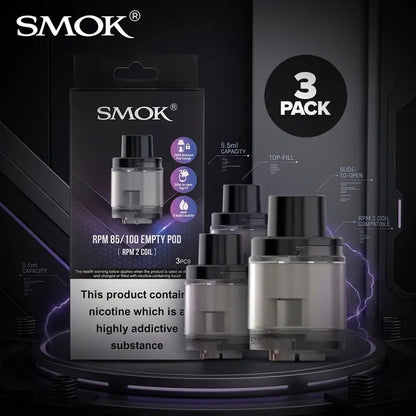 Smok RPM 85 & RPM 100 Empty Pods - RPM2 - 2ml - 3PK