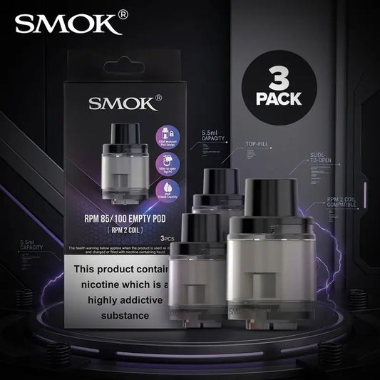 Smok RPM 85 & RPM 100 Empty Pods - RPM2 - 2ml - 3PK