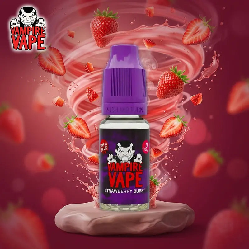 Strawberry Burst Freebase Vape Juice 10ml | Vampire Vape