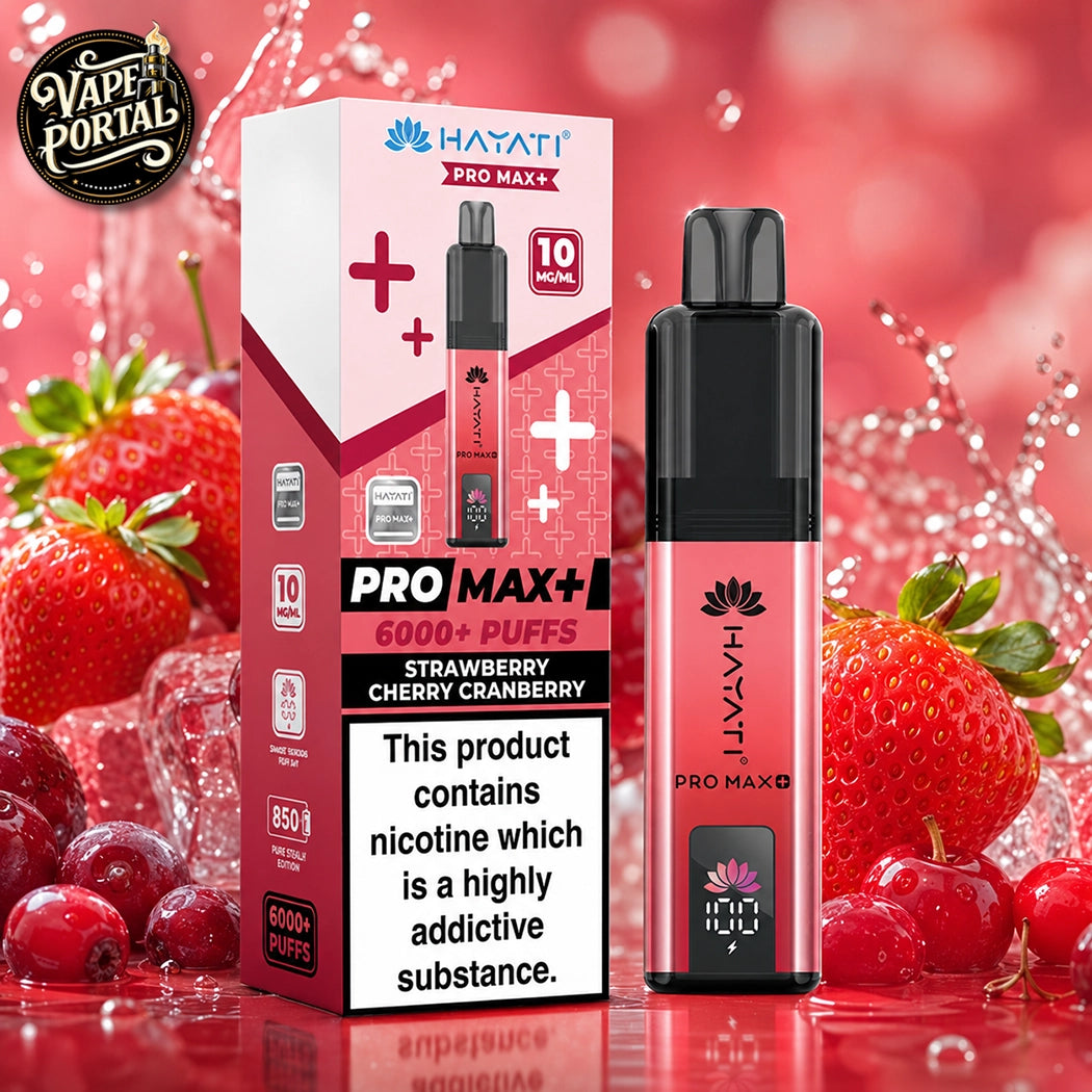 Hayati Pro Max+ 6000 Puffs Strawberry Cherry Cranberry