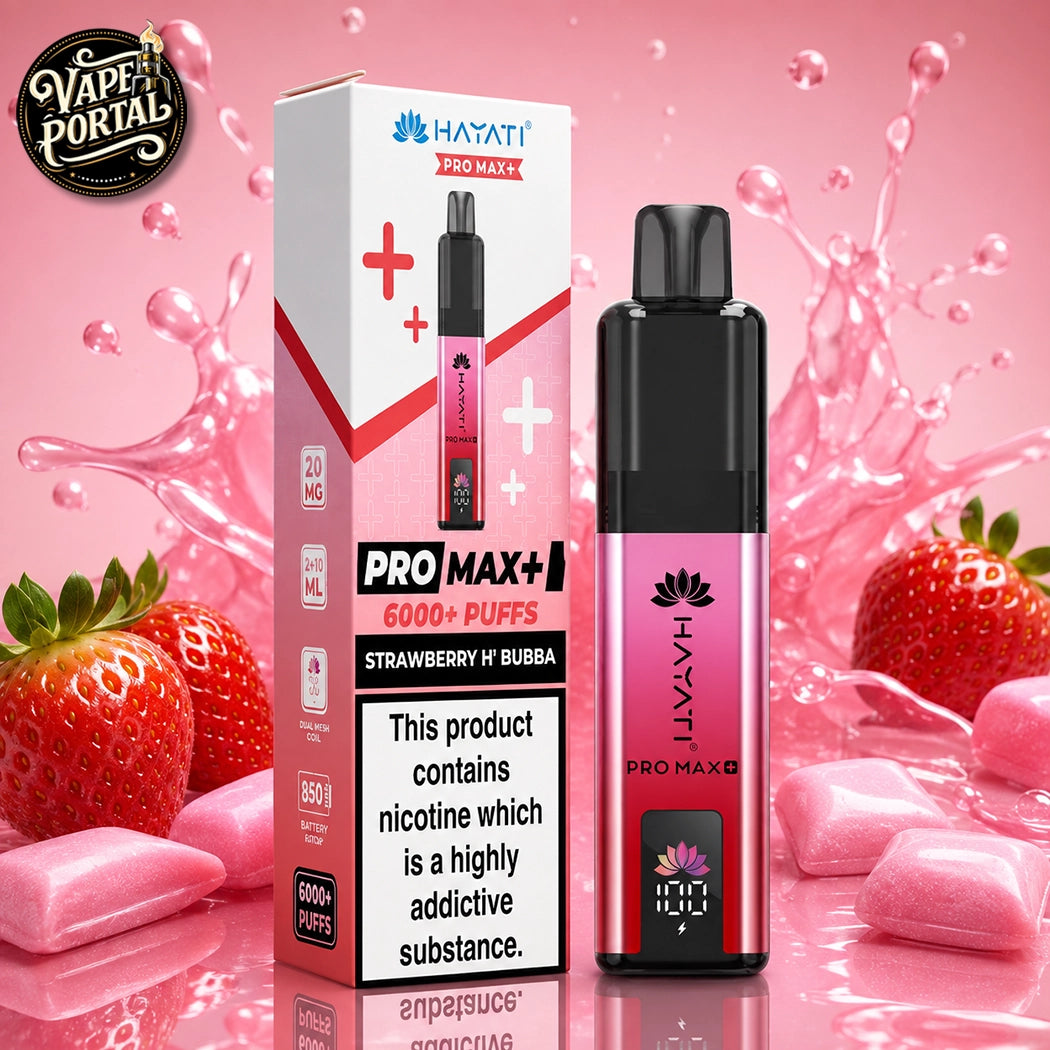 Hayati Pro Max+ 6000 Puffs Strawberry H Bubba
