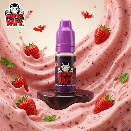 Strawberry Milkshake Freebase Vape Juice 10ml | Vampire Vape