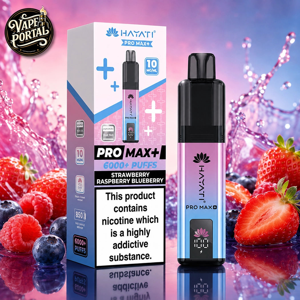 Hayati Pro Max+ 6000 Puffs Strawberry Raspberry Blueberry