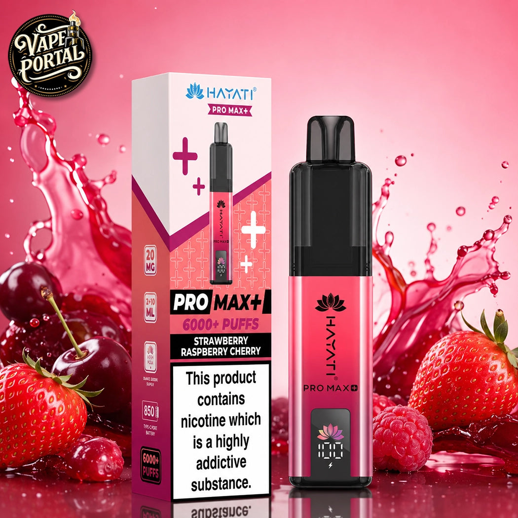 Hayati Pro Max+ 6000 Puffs Strawberry Raspberry Cherry