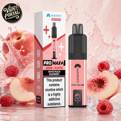 Hayati Pro Max+ 6000 Puffs White Peach Raspberry